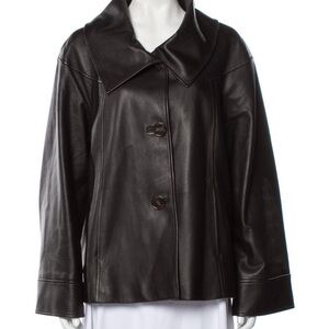 Lafayette Brown Leather Jacket US14